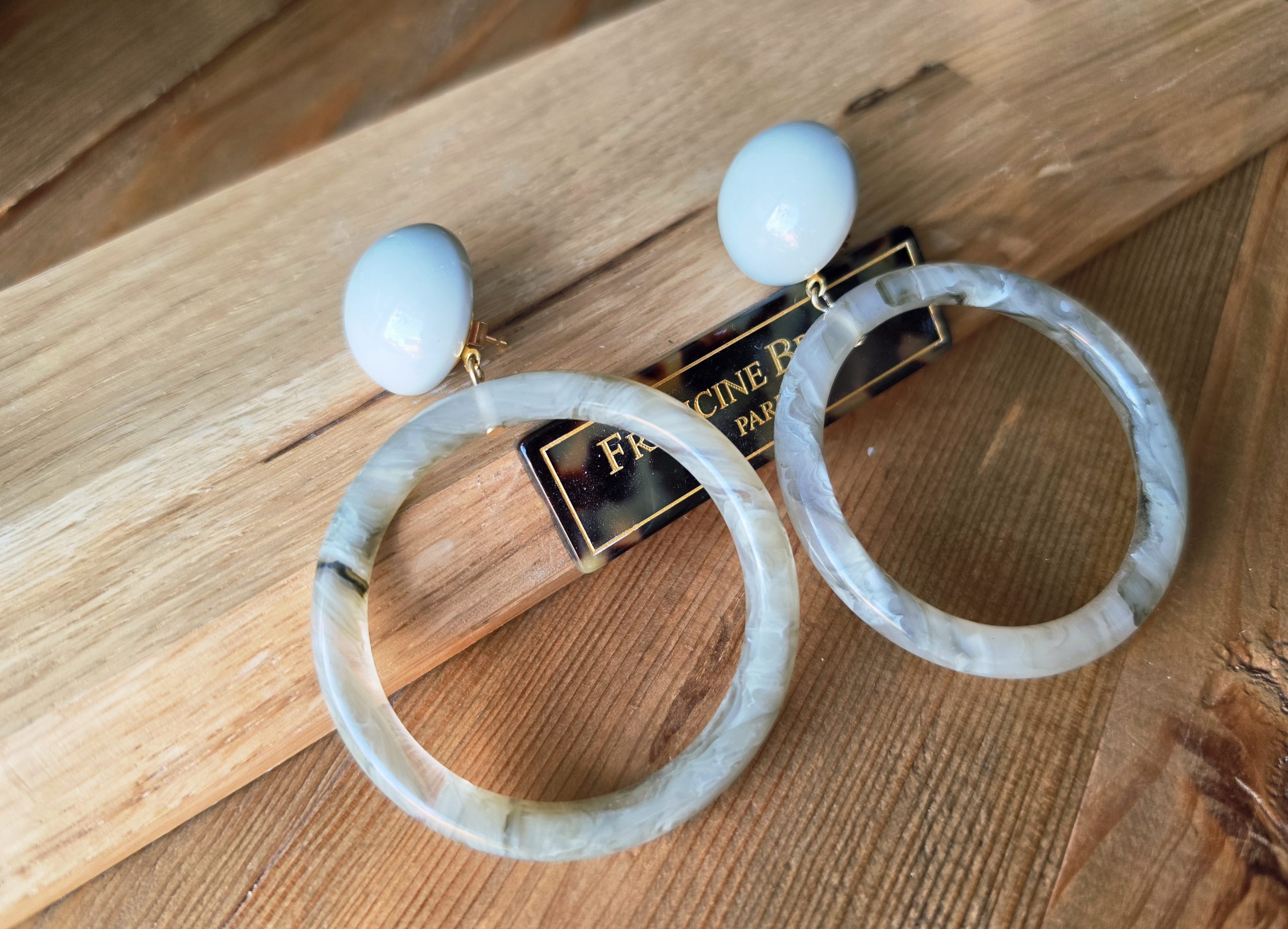 Boucles d'oreilles KAIA Gris Francine Bramli – Image 3