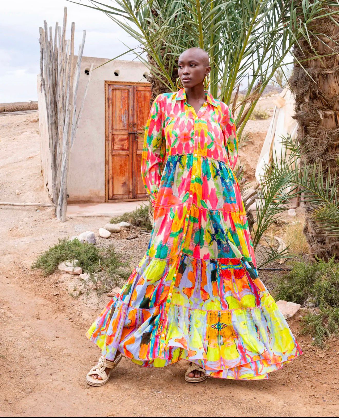 Robe longue à volants Kubana – Image 3