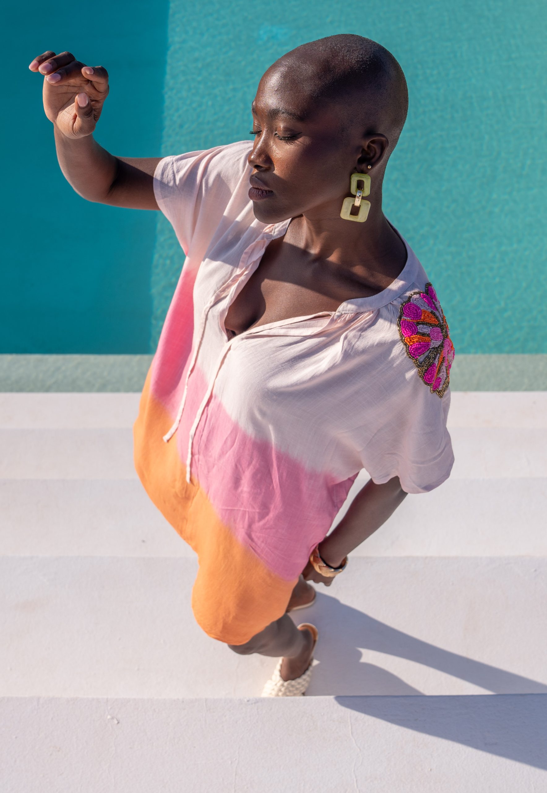 Robe courte Tie and dye Judie – Image 3