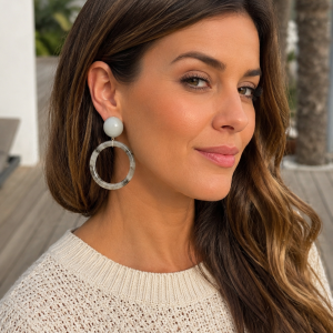 Boucles d'oreilles KAIA Gris Francine Bramli