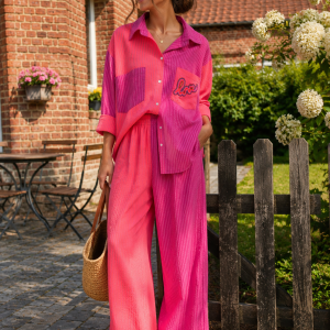 Pantalon Large Rayé Dégradé Rivage
